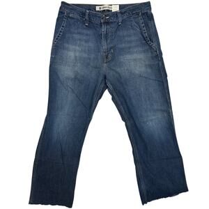 Vintage GAP 33X30 Straight Jeans Blue Denim Rugged‎ Distressed Urban Utility 90s